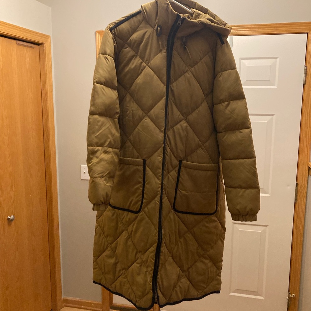 Lands’ End FeatherFree Insulated Diamond Quilted Maxi Coat